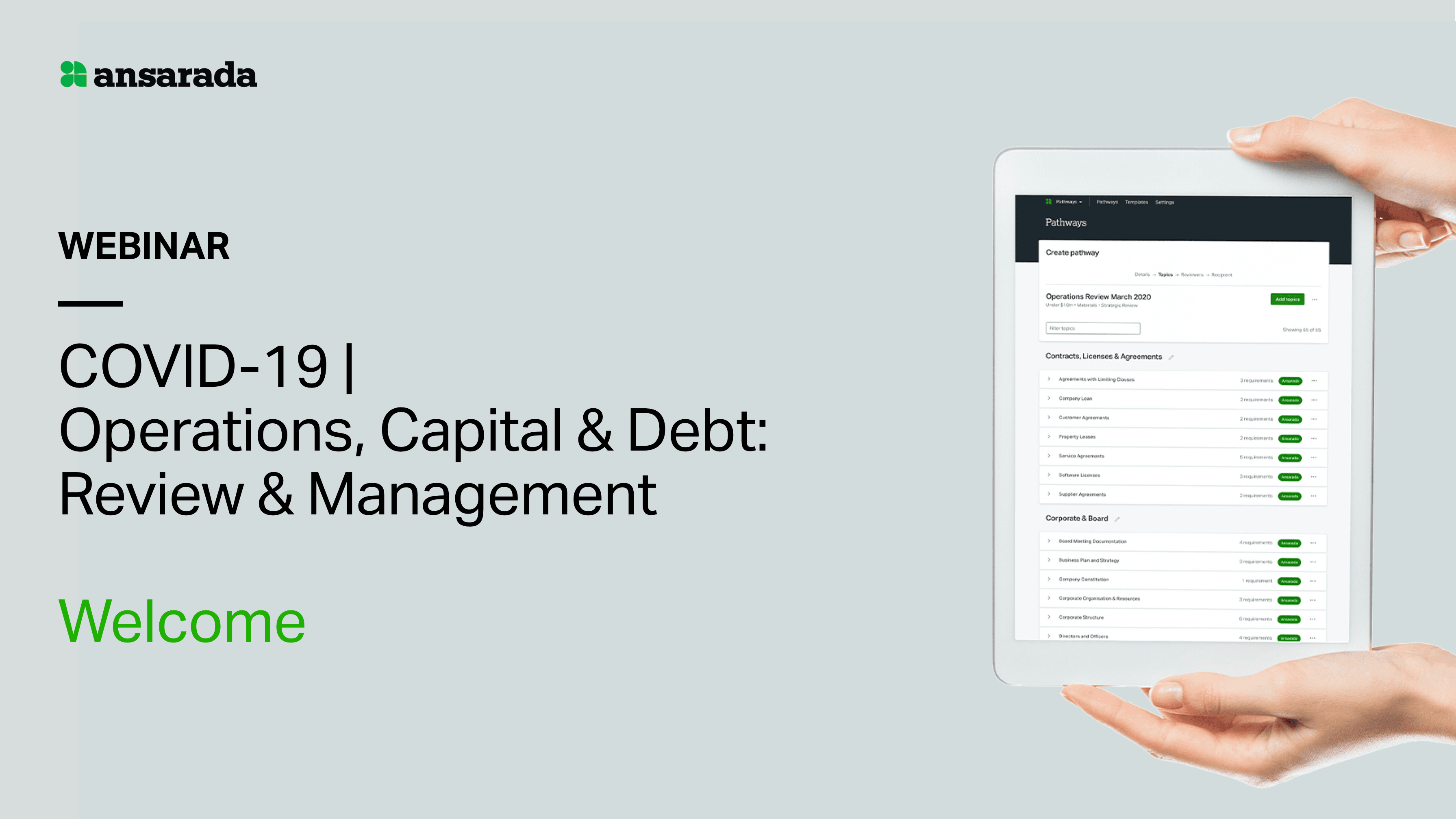 COVID-19 Debt & Capital: Review and Management Webinar