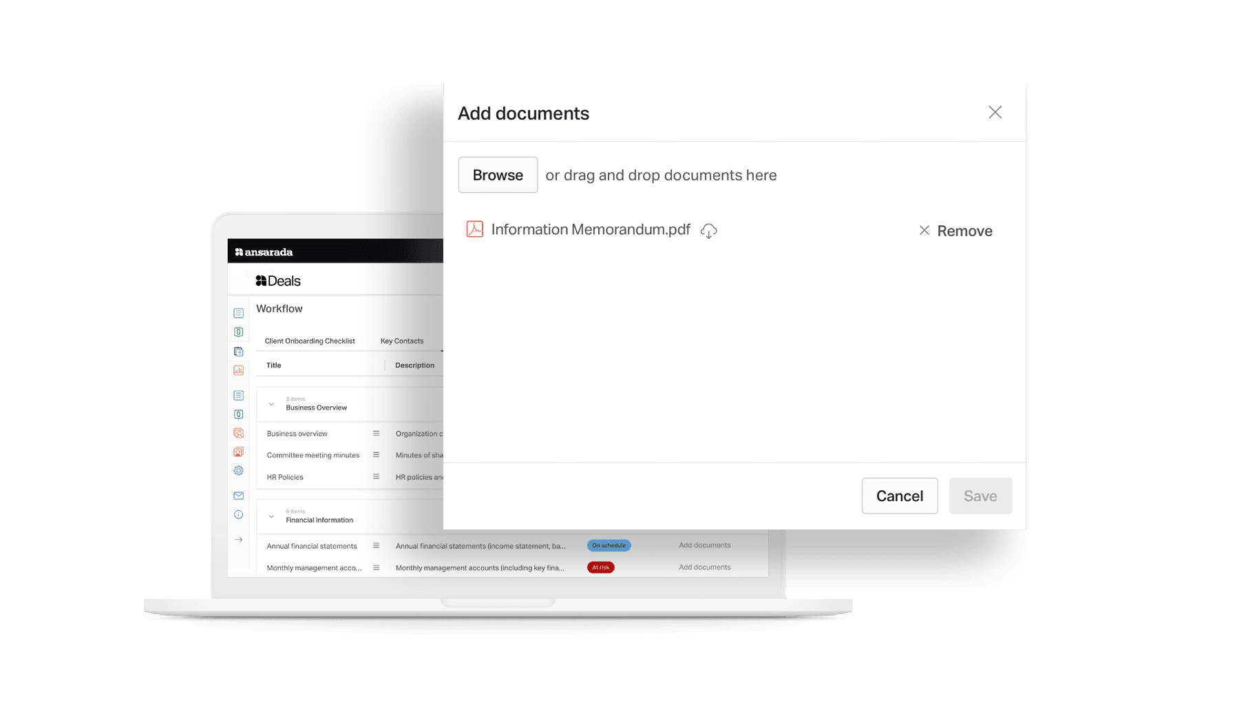 Project management meets document management in our latest Deal Workflow innovation